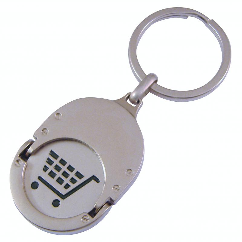 Image of Oval Trolley Coin Keyrings