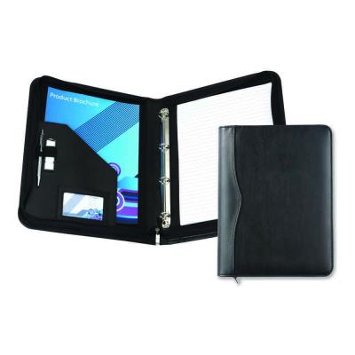 Image of Black Houghton PU A4 Zipped Ring Binder