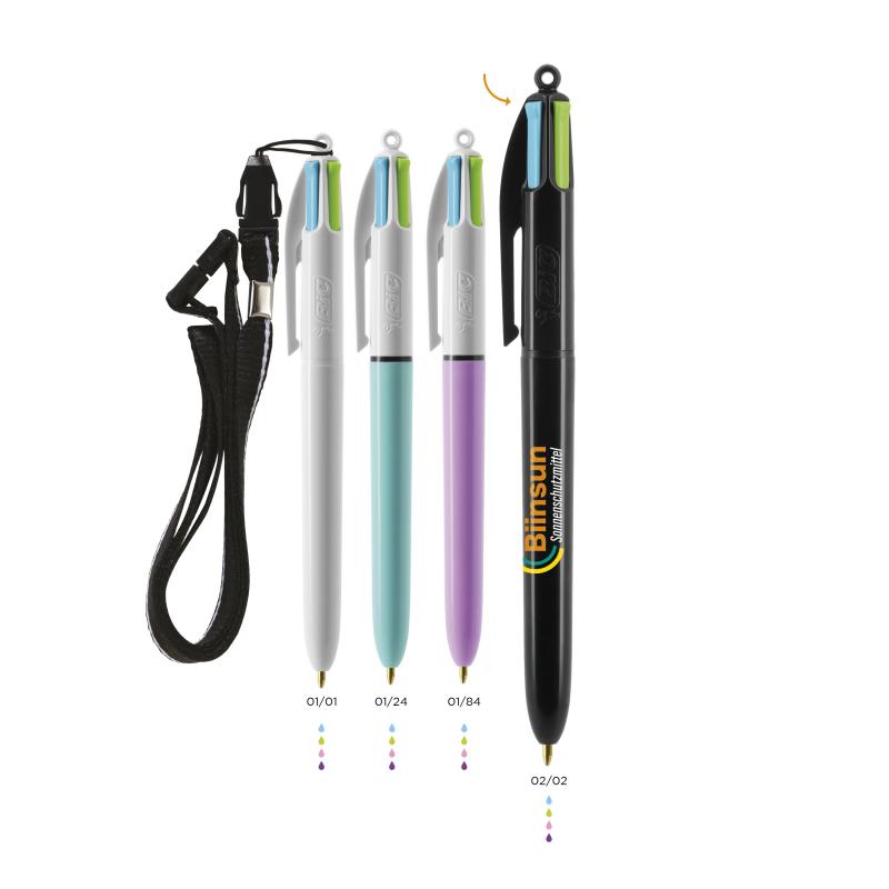 Image of BIC® 4 Colours Fashion ballpen + Lanyard BritePix™